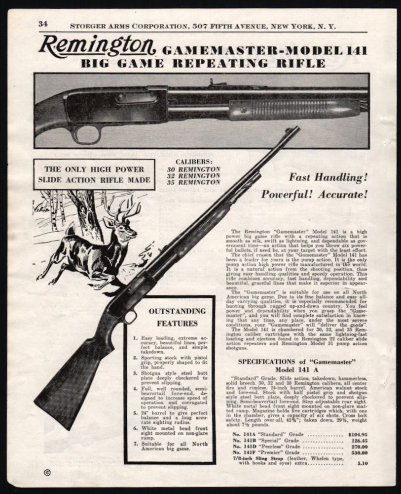 Remington User Manual Model 4 Ebay